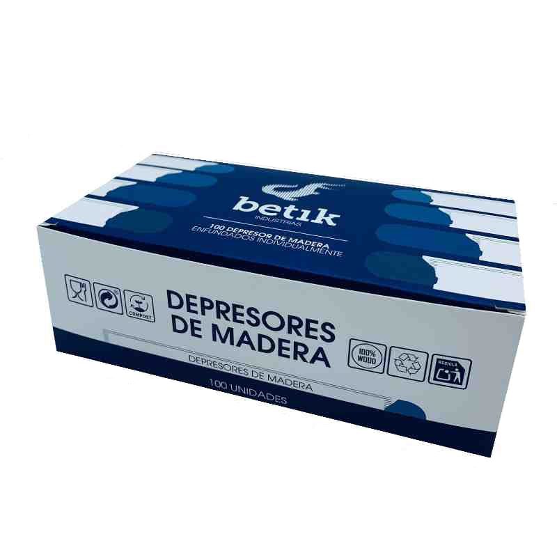 Depresor Madera Envase Individual Betik100 ud.