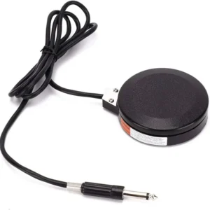 Pedal negro redondo de pie para máquina