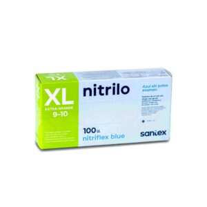 Guantes Azules de Nitrilo XL Caja 100 uds Sin Polvo